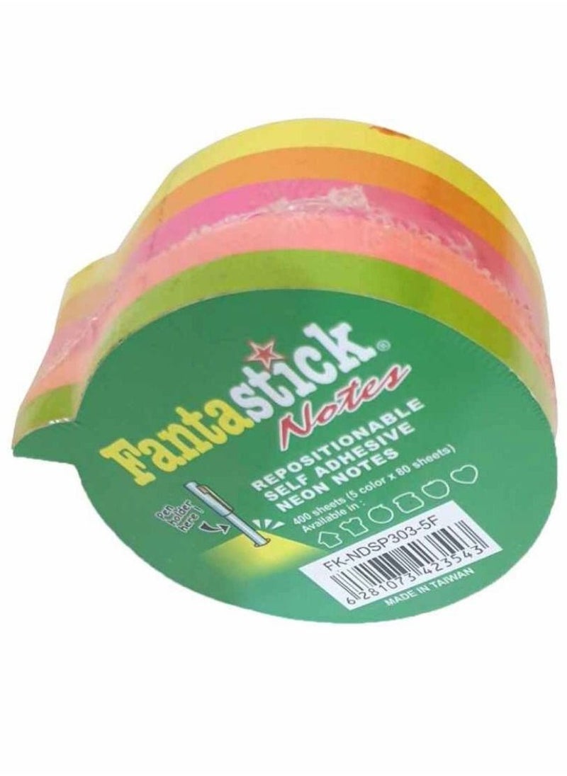 Fantastick 5-Piece Self Sticky Notes Multicolour 