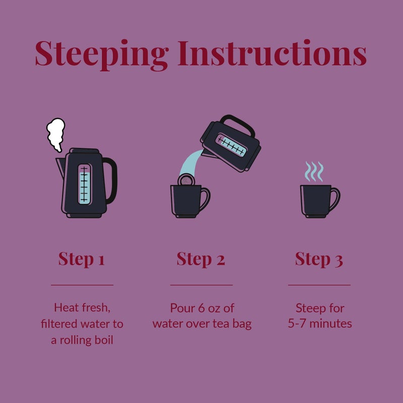 The Republic of Tea, Hibiscus Blueberry Superflower Herbal Tea, 36 Tea Bag Tin - Image 5