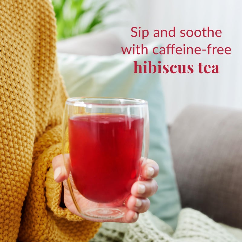 The Republic of Tea, Hibiscus Blueberry Superflower Herbal Tea, 36 Tea Bag Tin - Image 3