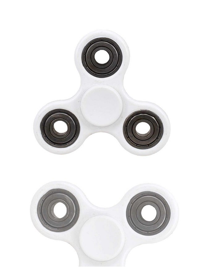 Premsons - Premsons® Hand Spinner Desk Toy - High Speed Smooth Finger Spin Sensory Fidget Stress Relief Game Play for Kids & Adults - Birthday Party Gift - Four Bearing - White - Image 1