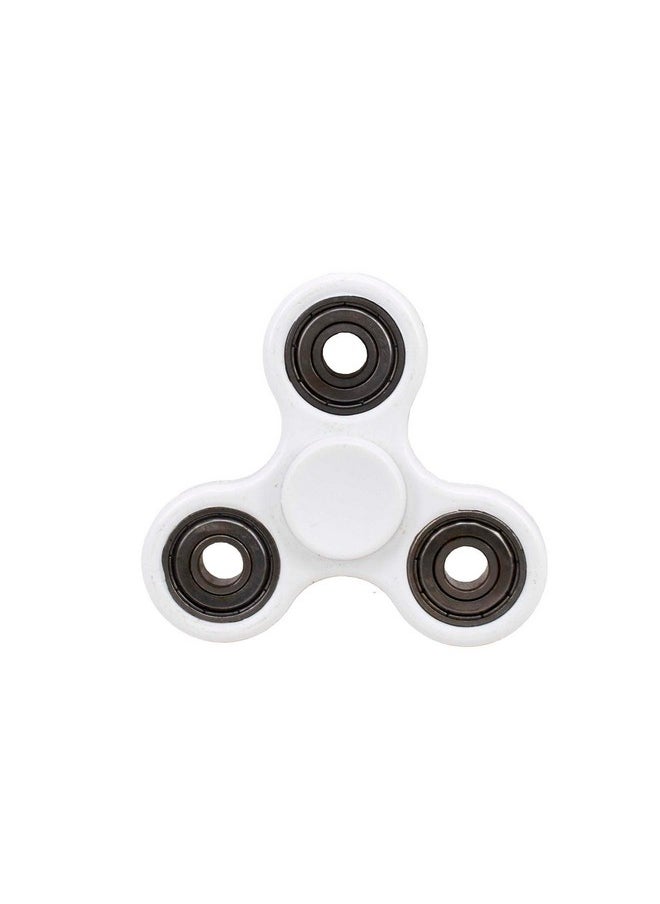 Premsons - Premsons® Hand Spinner Desk Toy - High Speed Smooth Finger Spin Sensory Fidget Stress Relief Game Play for Kids & Adults - Birthday Party Gift - Four Bearing - White - Image 1
