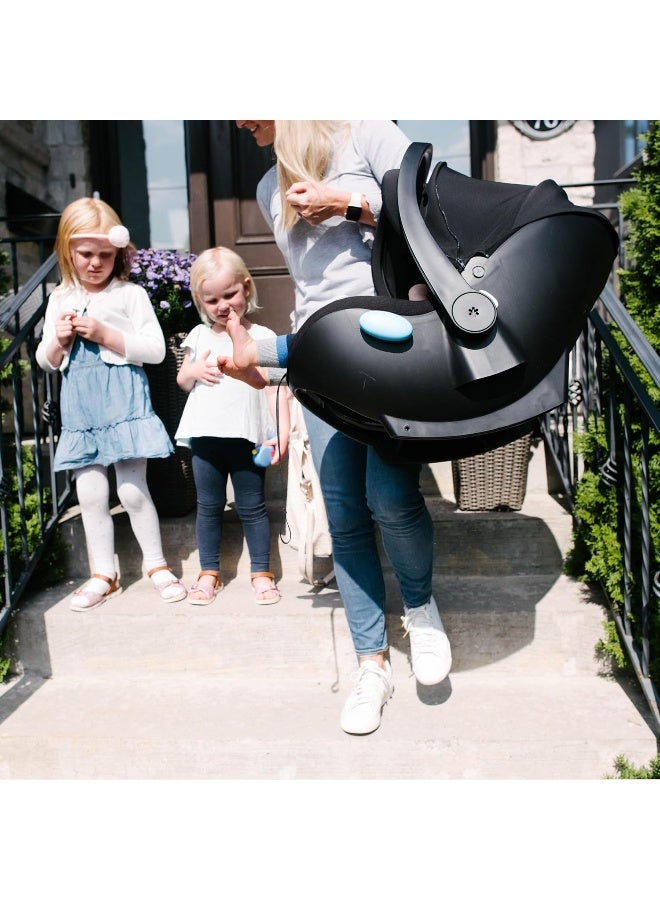 Clek Liing Infant Car Seat with Adjustable Load Leg, Compact, Lightweight Design, 7 Recline Positions, Easy-to-Use Rigid Latch, and Flame Retardant-Free (Railroad Ziip) - Image 5