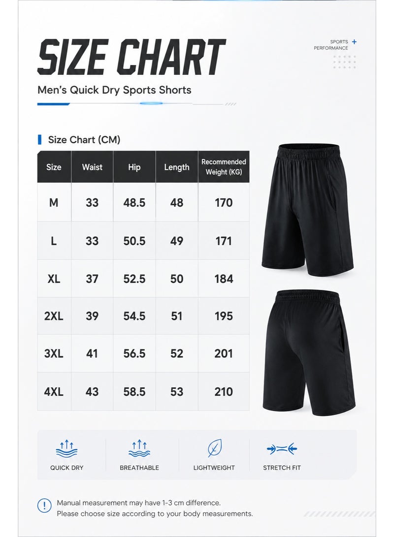 Men Quick Dry Gym & Running Shorts for Fitness & Sports - Image 5