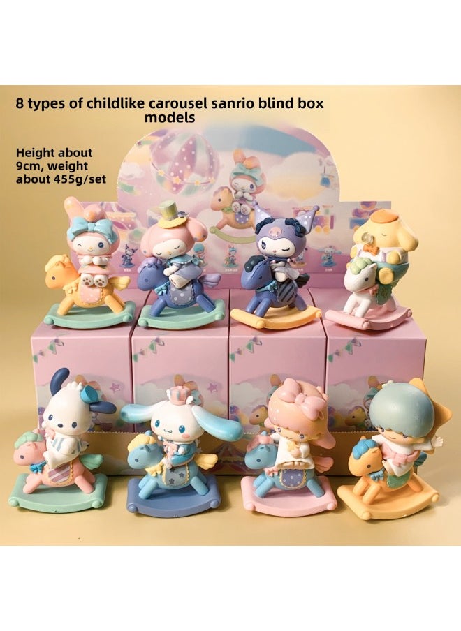 Ready In Stock, Kuromi Blind Box, Trick-Or-Treat Series Figures, Cute Girly Heart Desktop Decoration Ornaments, Birthday Gifts-Color:14 Styles Of Back Companions + 1 Random Melody Blind Box For Flower Season [if You Need A Complete Set Of 14]