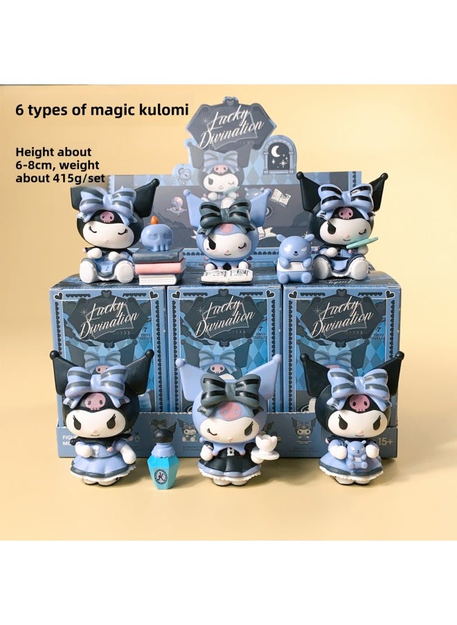 Ready In Stock, Kuromi Blind Box, Trick-Or-Treat Series Figures, Cute Girly Heart Desktop Decoration Ornaments, Birthday Gifts-Color:14 Styles Of Back Companions + 1 Random Melody Blind Box For Flower Season [if You Need A Complete Set Of 14]