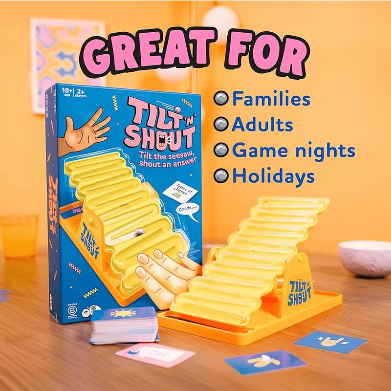 BIG POTATO Tilt ’n’ Shout – Fast-Paced Family Board Game for Adults & Kids | Shout Out Trivia Party Game with Categories & Bonus Content | New Board Games 2025 - Image 5