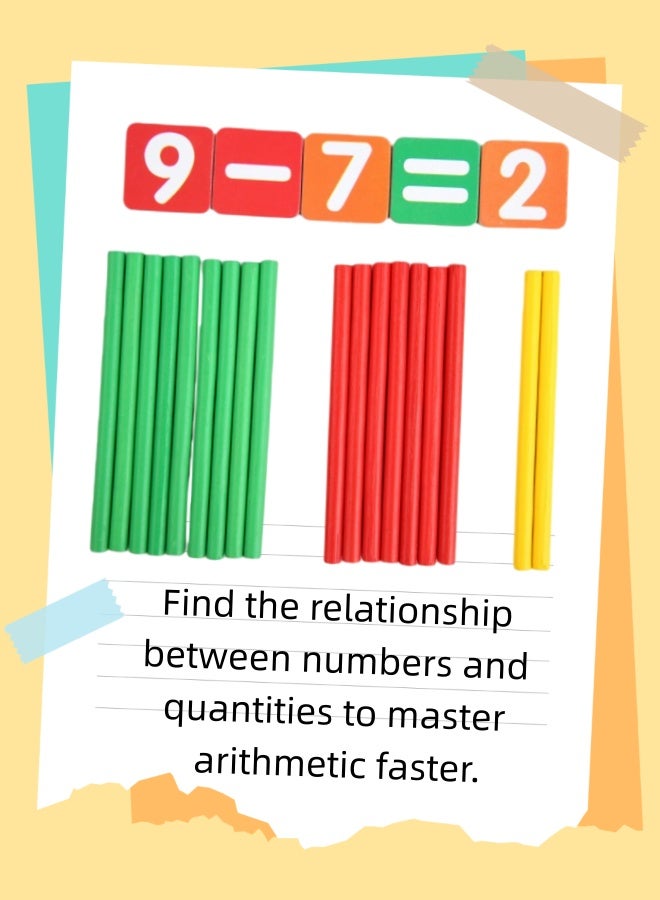 Saudi Select Magnetic Math Sticks & Clock Learning Set for Kids | Early Development Counting and Arithmetic Learning & Education Tool - Image 5