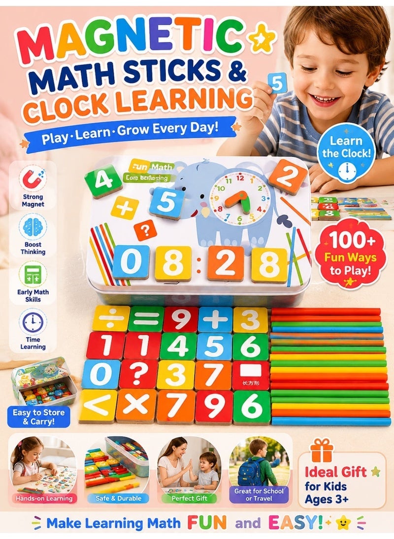 Saudi Select Counting Numbers Games,Counting Sticks Matching Games with Magnetic Number Cards Pen,Toddler Educational Montessori Toy for Math Learning - Image 1