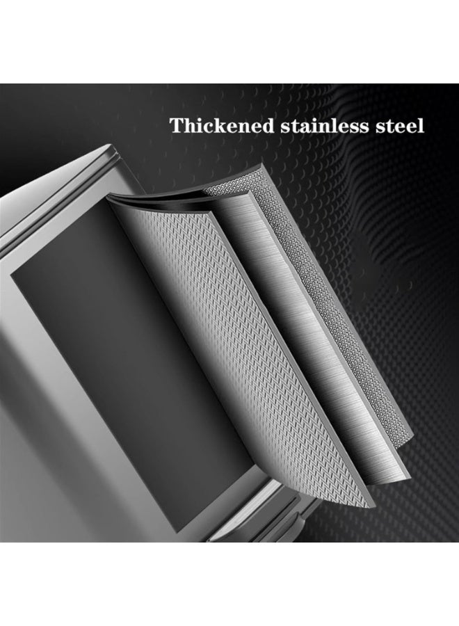 Hands-Free Stainless Steel Step Trash Can with Soft-Close Lid, 7L - Image 3