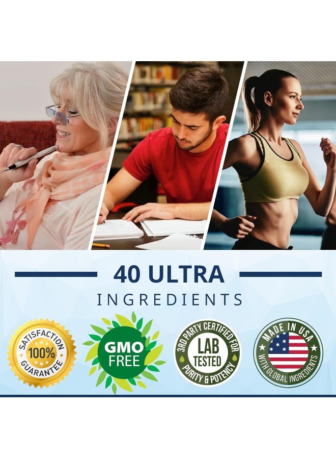 Nature's Branch 40-in-1 Brain Booster Supplement For Focus, Memory, Clarity, Energy - Image 4