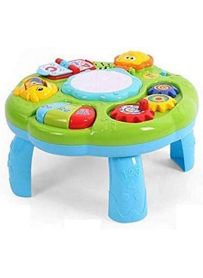 Galaxy Hi-Tech - galaxy hi-tech musical learning table baby toys - early educational development activity center multiple modes game for toddlers boys girls kids infant music lighting animals sound gifts-Multi color - Image 1