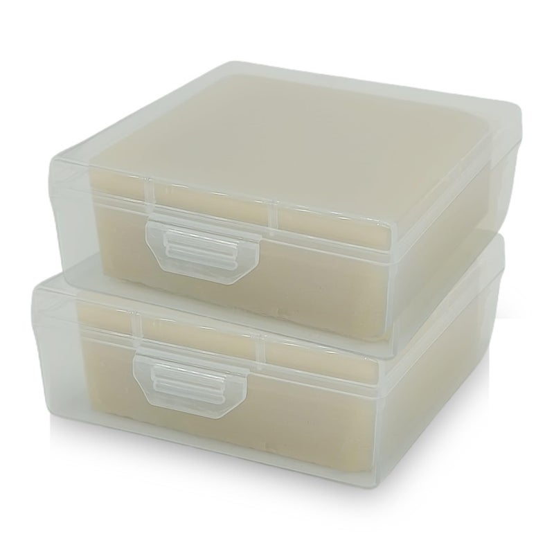 Elimeta Bathroom Soap Dishes for Dr. Squatch Soap, Square Travel Soap Container with Lid, Portable Bar Soap Holder for Shower Soap Dish Box for Traveling Camping Outdoor Elimeta (2pack Clear) - Image 1