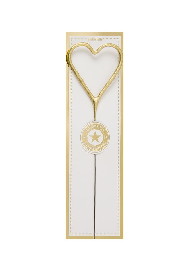 Wondercandle شمعة قلبية ذهبية متلألئة - Image 5