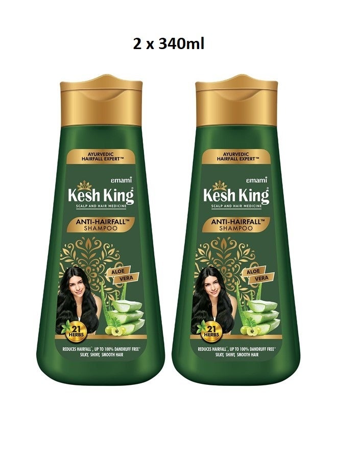 Kesh King Ayurvedic Scalp and Hair Medicine Anti Hairfall Shampoo 340ml Pack of 2 - Image 1