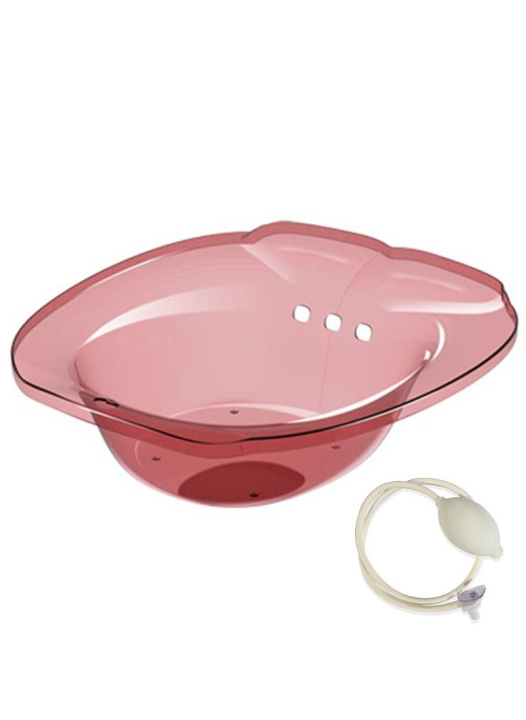 MileMelo Hemorrhoid Sitz Bath Postpartum Care Sitz Bath Medicated Bath Clear/Pink  - Image 1