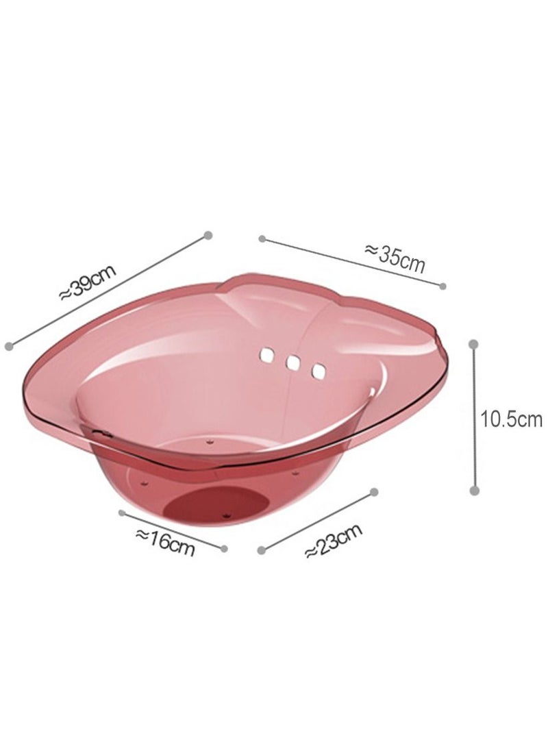 MileMelo Hemorrhoid Sitz Bath Postpartum Care Sitz Bath Medicated Bath Clear/Pink  - Image 2