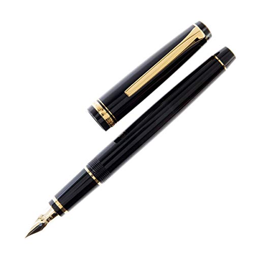 PILOT Namiki Falcon Collection Fountain Pen, Black Barrel with Gold Accents, Soft Medium Nib (60252) - Image 4