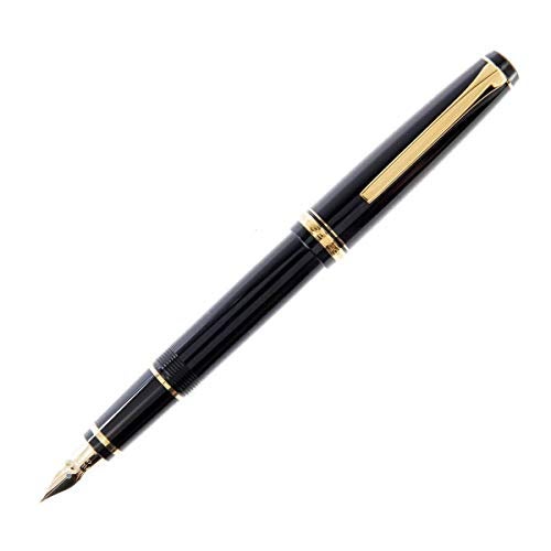 PILOT Namiki Falcon Collection Fountain Pen, Black Barrel with Gold Accents, Soft Medium Nib (60252) - Image 1