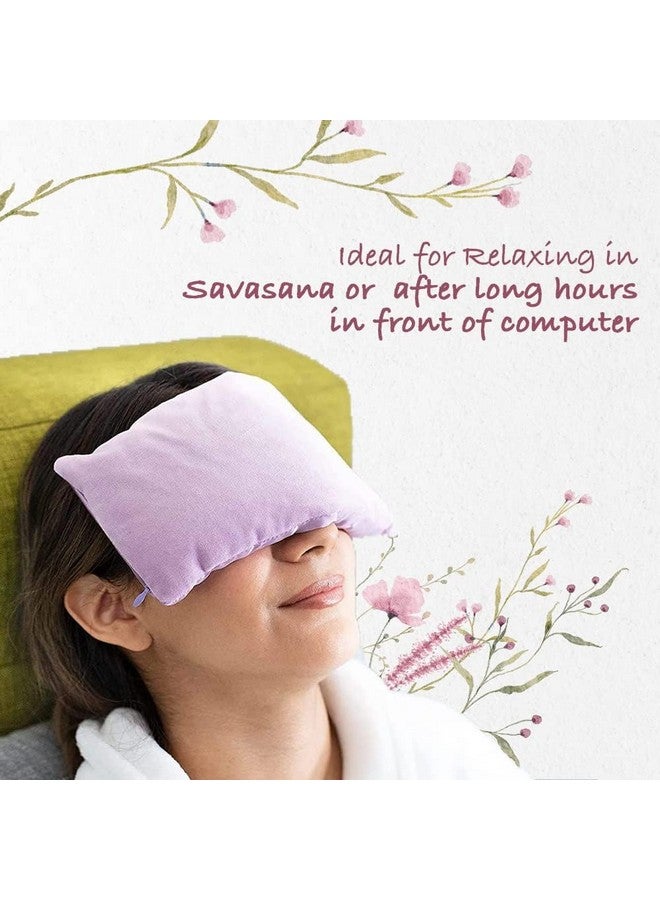 VIYANSHI Lavender Eye Pillow - Weighted Hot Cold Aromatherapy Lavender Eye Pillows for Yoga Sleeping Migraines Pain Stress Relief - Gifts for Christmas, Employees, Women - Free Eye Mask - Copper - Image 3