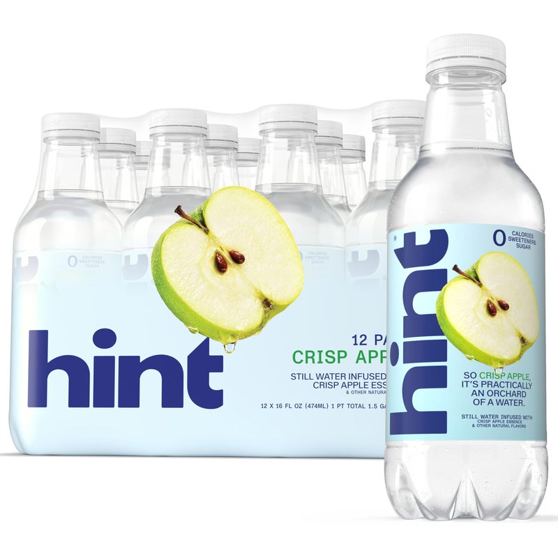 Hint FruitInfused Bottled Water Crisp Apple  Sugar Free Flavored Water with Zero Calories Naturally Flavored and No Artificial Sweeteners  16 Fl Oz Pack of 12 - Image 3