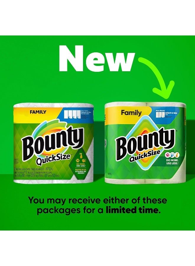 Bounty Quick-Size Paper Towels, White, Family Rolls, 16 Count (Equal to 40 Regular Rolls) - Image 2
