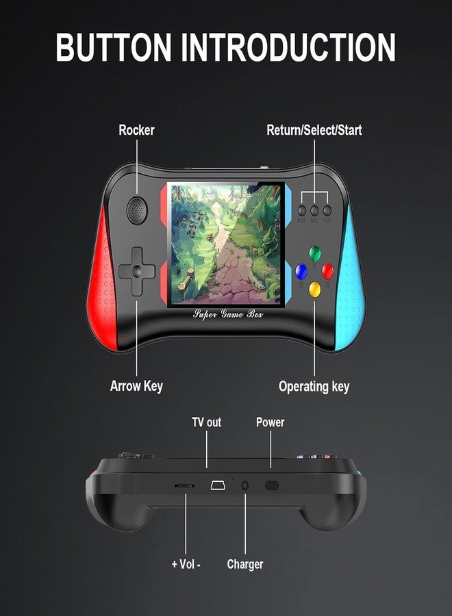 Space Enterprises Classic Retro Handheld Console with Gamepad - 3.5In Hd Screen Video Game for Kids|for Age 8-10|Return Gifts for Birthday Party|Video Game for Tv|USB Rechargeable,Multicolor - Image 3