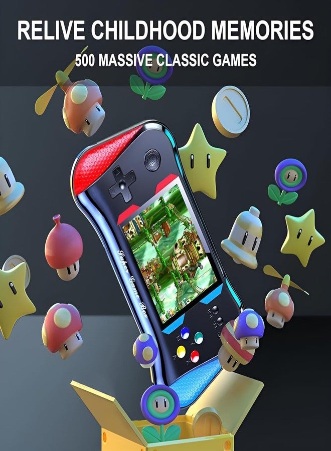 Space Enterprises Classic Retro Handheld Console with Gamepad - 3.5In Hd Screen Video Game for Kids|for Age 8-10|Return Gifts for Birthday Party|Video Game for Tv|USB Rechargeable,Multicolor - Image 5