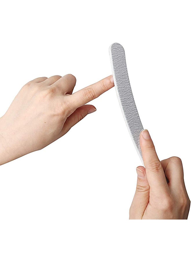 brunson Double Sided  Professional Fingernail Files Kit, Curved Zeebra Nail File, 25 Pieces Per Pack - EB-311Z - Image 5