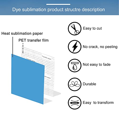 YumSur Transfer Ink Sheets for Heat Press Machine, Solid Color Transfer Paper Sublimation for Cricut Mug Press, 24pcs, 4.5"x12" Glitter Pre-Inked Sublimation Paper for T-Shirts Cup Coasters Mug - Image 4