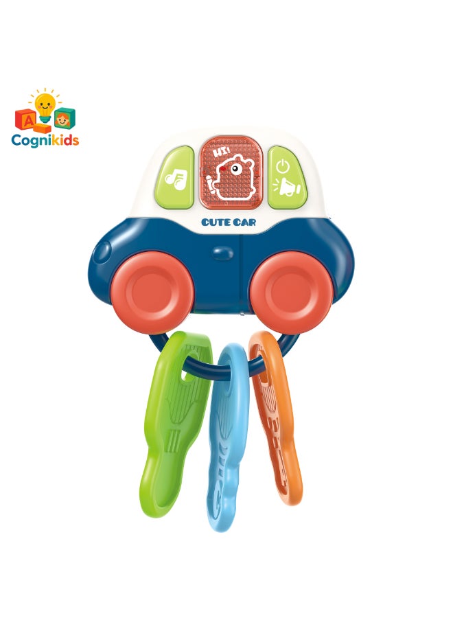 COGNIKIDS Baby Musical Car Key Teether Toy – Chewable Car Keys With Lights & Sounds, Non-Removable Bpa-Free Parts | Sensory Music Toy For Infants 6+ Months, Boys & Girls  1Pc - Image 2