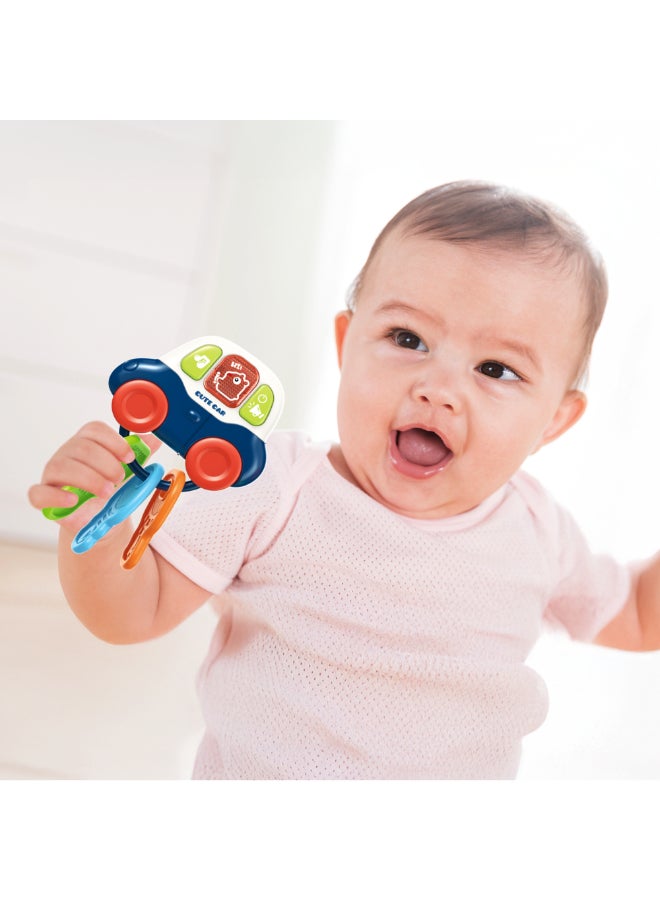 COGNIKIDS Baby Musical Car Key Teether Toy – Chewable Car Keys With Lights & Sounds, Non-Removable Bpa-Free Parts | Sensory Music Toy For Infants 6+ Months, Boys & Girls  1Pc - Image 3