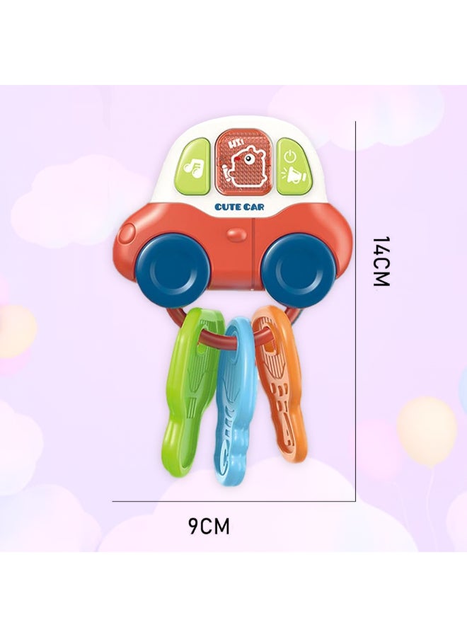 COGNIKIDS Baby Musical Car Key Teether Toy – Chewable Car Keys With Lights & Sounds, Non-Removable Bpa-Free Parts | Sensory Music Toy For Infants 6+ Months, Boys & Girls  1Pc - Image 5