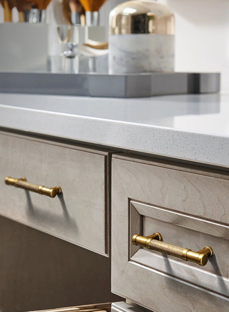 Goo-Ki 6 حزم من مقابض الخزانة المخرشّة ومقابض الأدراج النحاسية العتيقة،  مقابض برونزية عتيقة مصنوعة من سبائك الزنك لمطبخ الخزانة - Image 2