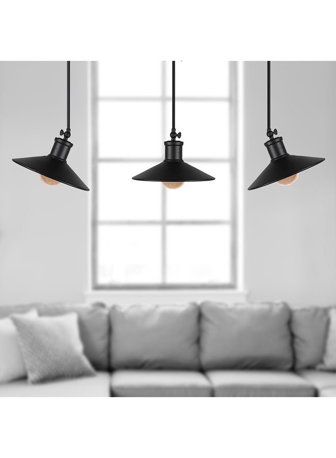 El Rawda Lighting Ja Ceiling Lamp | modern decorative LED E27 pendant light ceiling lamp hanging | suitable for any room | Color: Black | Size: 37x90x37 cm - Image 2