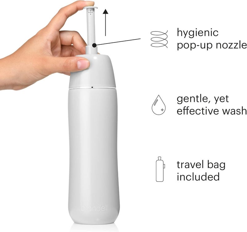 Brondell Bidet, GoSpa Advanced Plus Travel Bidet with Pop Up Nozzle, 500mL, in Gray - Image 3