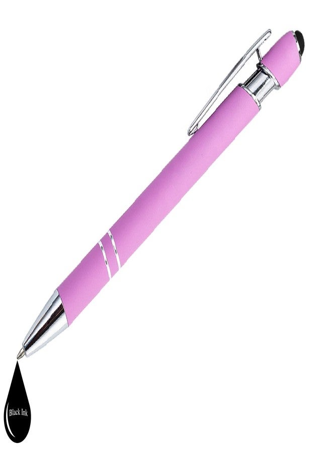 Express Pencils Pastel Rubberized Soft Touch | Pastel Colors | Ballpoint Pen with Stylus Tip a stylish, premium metal pen, black ink, medium point (Assorted, 7 Pack) - Image 3
