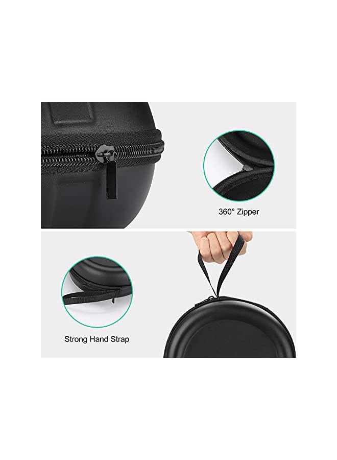 Procases Hard Shell Headphone Case for Sony, Beats, Philips, Bose, JBL, Maxell, Panasonic, Audio Technica, Skullcandy and More, Travel Carrying Bag with 2 Earpad Covers, Father’s Day Gift –Black - Image 5