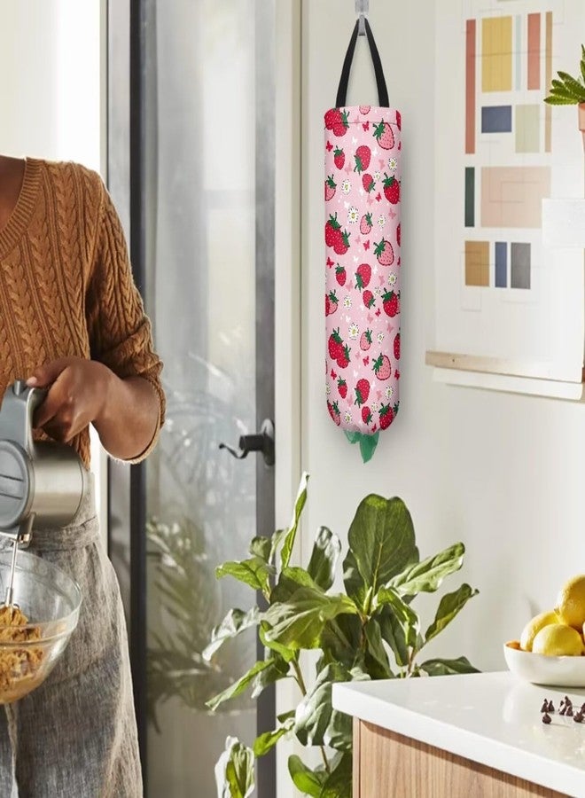 حامل أكياس بلاستيكية من فوكسوغوني، مقاوم للماء، قطعتان، منظم أكياس بلاستيكية يُثبت على الحائط، موزع لتخزين أكياس التسوق، مناسب للمنزل والمطبخ وديكور المنزل الريفي - Image 2