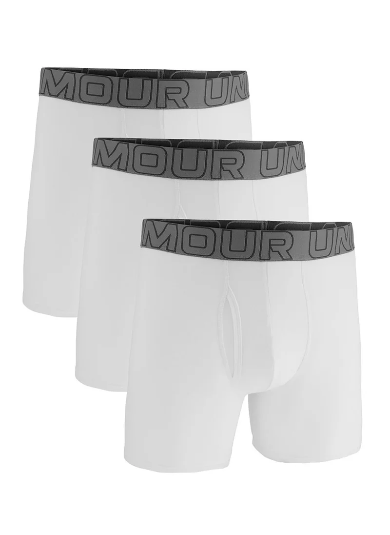 اندر ارمور 3 Pack 6" Performance Cotton Solid Boxer