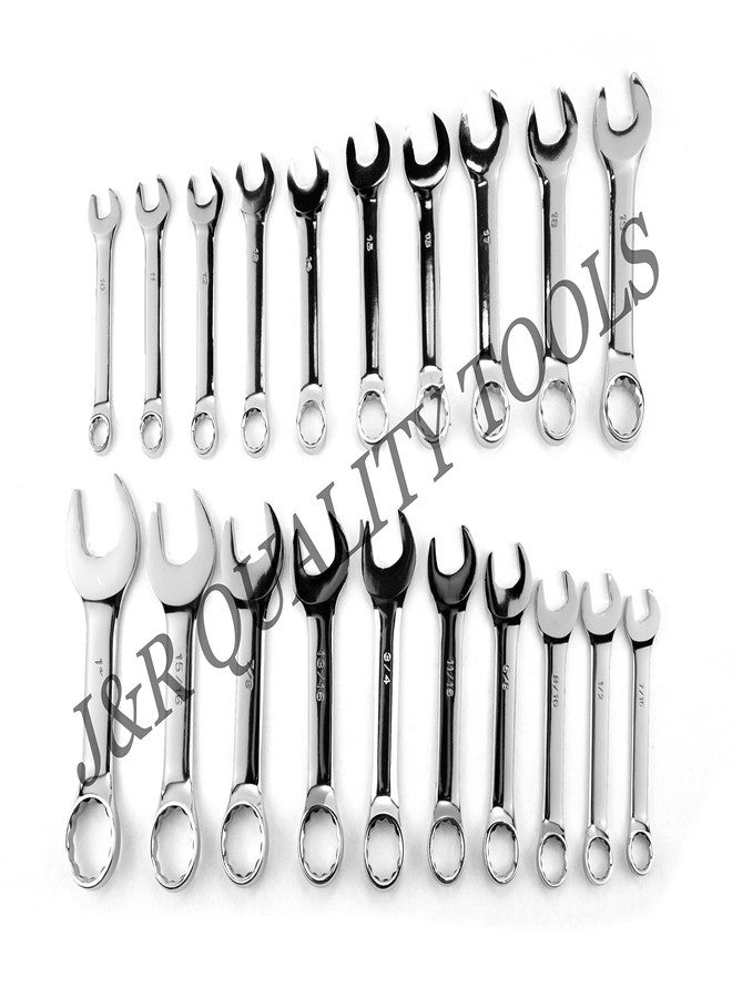 VCT 20 PC SAE STANDARD AND MM METRIC SIZE SIZED SHORT LENGTH END STUBBY WRENCH SET 7/16" to 1" and 10mm to 19mm - Image 4