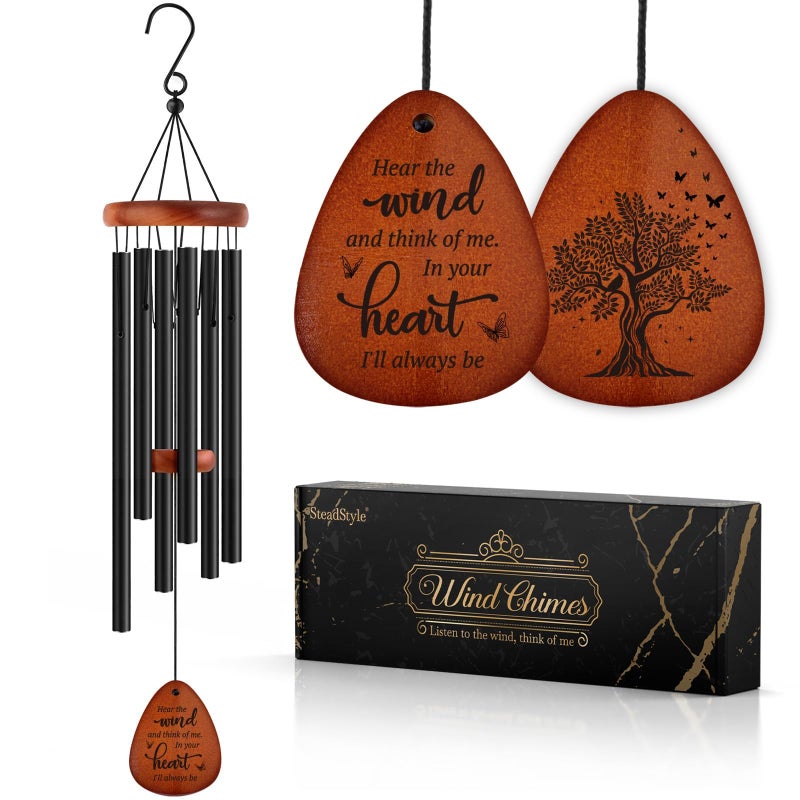 SteadStyle Memorial Gifts Wind Chimes Sympathy Gifts for Loss of Loved One Gifts for Who Loss of Dad Mom Brother Friend Sympathy Bereavement Gift Baskets Home Outdoor Garden Patio Decor 255 In