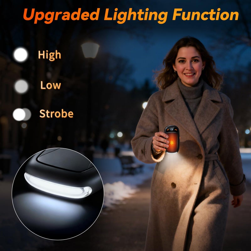 KYEKIO Rechargeable Hand Warmer 2Pack, AI Chips Electric Hand Warmers with LED Display, 3 Temps Portable Magnetic Handwarmers, Pocket-Sized Electronic Hand Warmers for Women, Man, Camping, Hunting, Christmas - Image 5