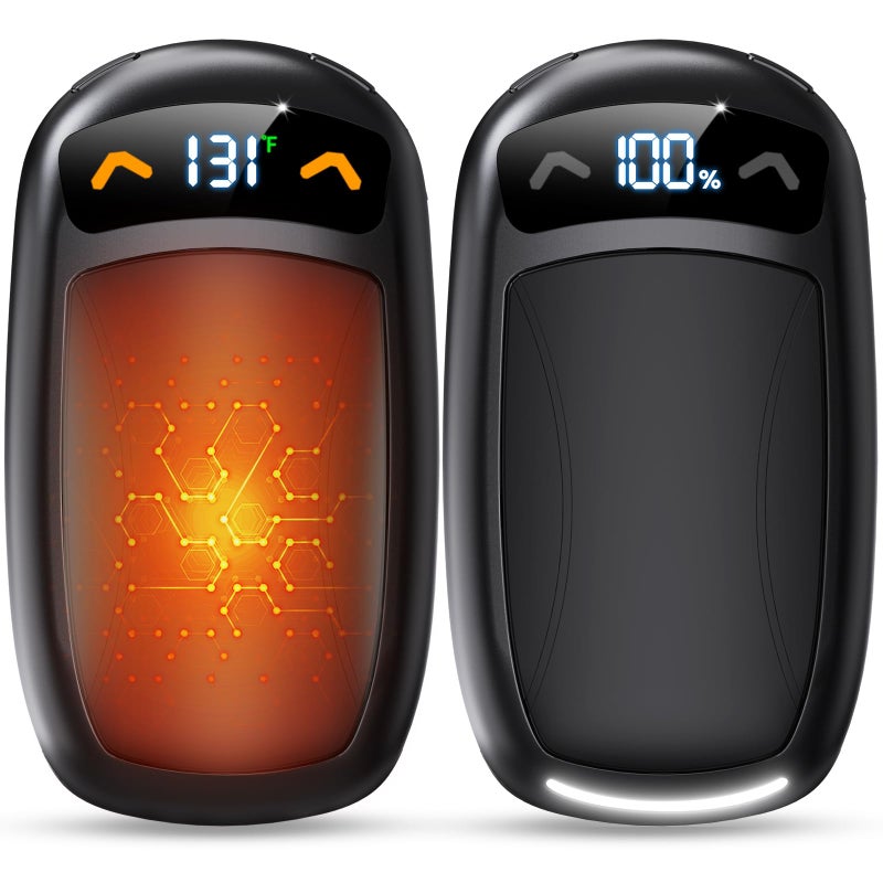 KYEKIO Rechargeable Hand Warmer 2Pack, AI Chips Electric Hand Warmers with LED Display, 3 Temps Portable Magnetic Handwarmers, Pocket-Sized Electronic Hand Warmers for Women, Man, Camping, Hunting, Christmas - Image 1