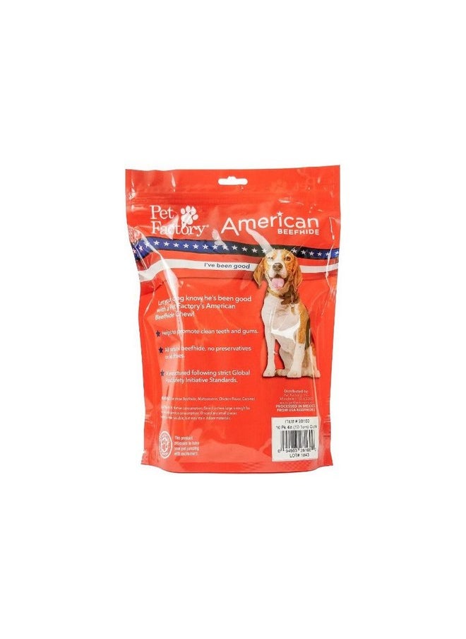 حلوى مضغ للكلاب من إنتاج شركة Pet Factory American Beefhide مقاس 4 بوصات - بنكهة الدجاج، 10 قطع/عبوة واحدة - pzsku/Z8A3306234A4138345C23Z/45/_/1737032052/ac227ed9-bb5a-4d4a-824e-37db6fbd5576