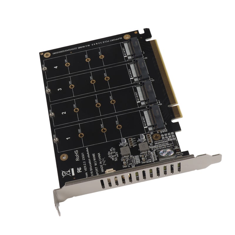 Adapter Card 4 Port M.2 NVMe SSD to PCIE X16 M Key Hard Drive Converter Reader Expansion CardPH44 - Image 5