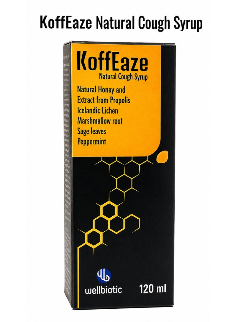 KoffEaze Natural Cough Syrup with Honey & Propolis – 120 ml