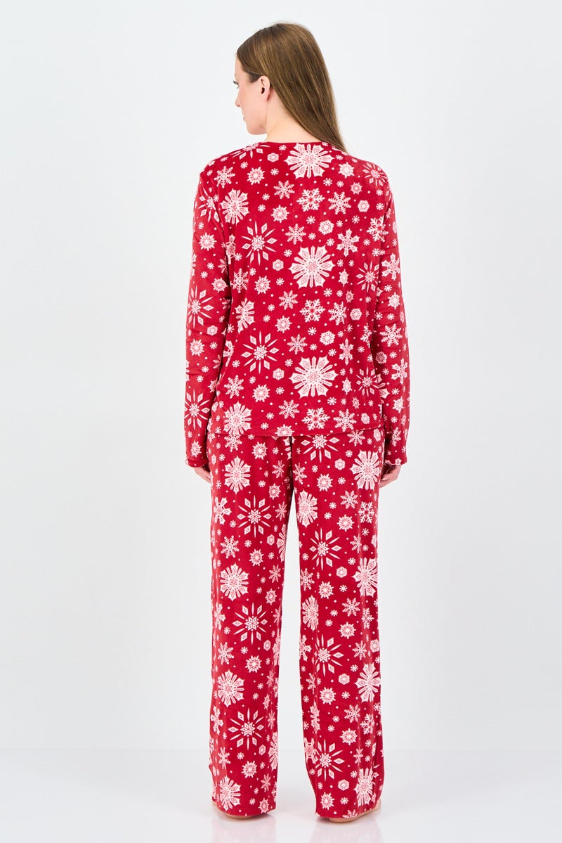 Gloria Vanderbilt Women 2 Pcs Allover Print Long Sleeve Pyjama Set, Multicolor - Image 3