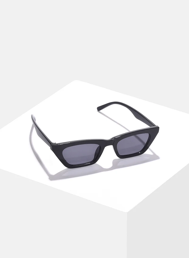 Haute Sauce  Black Lens Black Cateye Sunglasses  | Best Price UAE