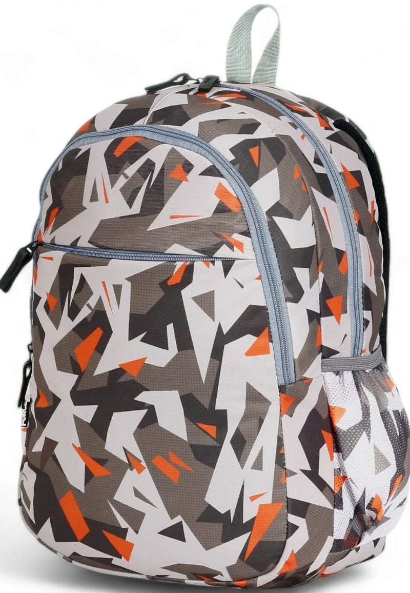 Force Backpack Unisex -Gray-Orange Camouflage pattern - Image 5