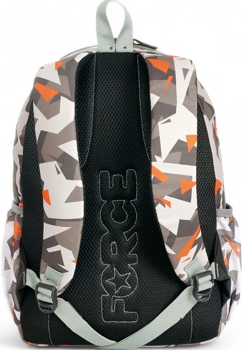 Force Backpack Unisex -Gray-Orange Camouflage pattern - Image 3